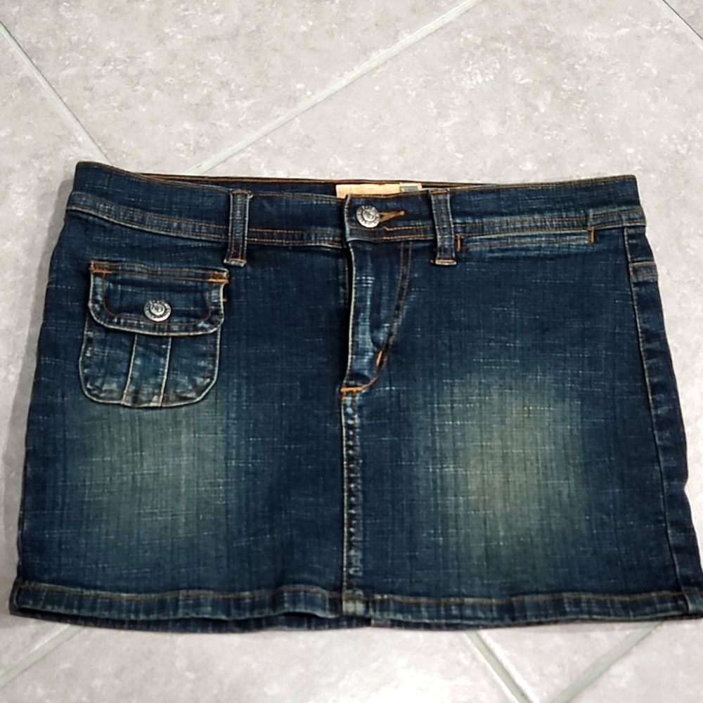 Womens jean mini skirt